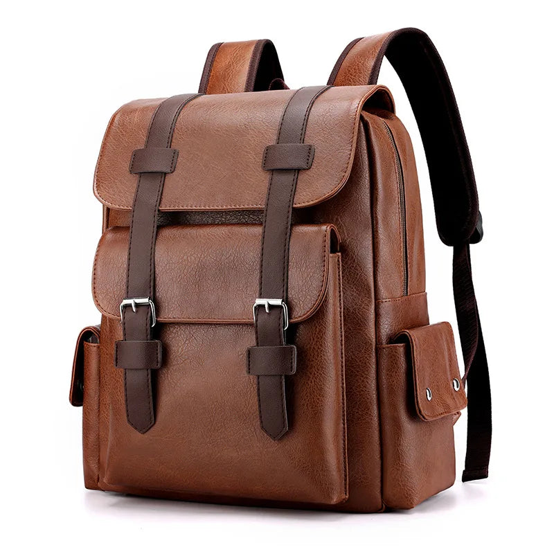 Zaino Uomo in Cuoio Impermeabile di Lusso – Grande Capacità per Laptop e Viaggio