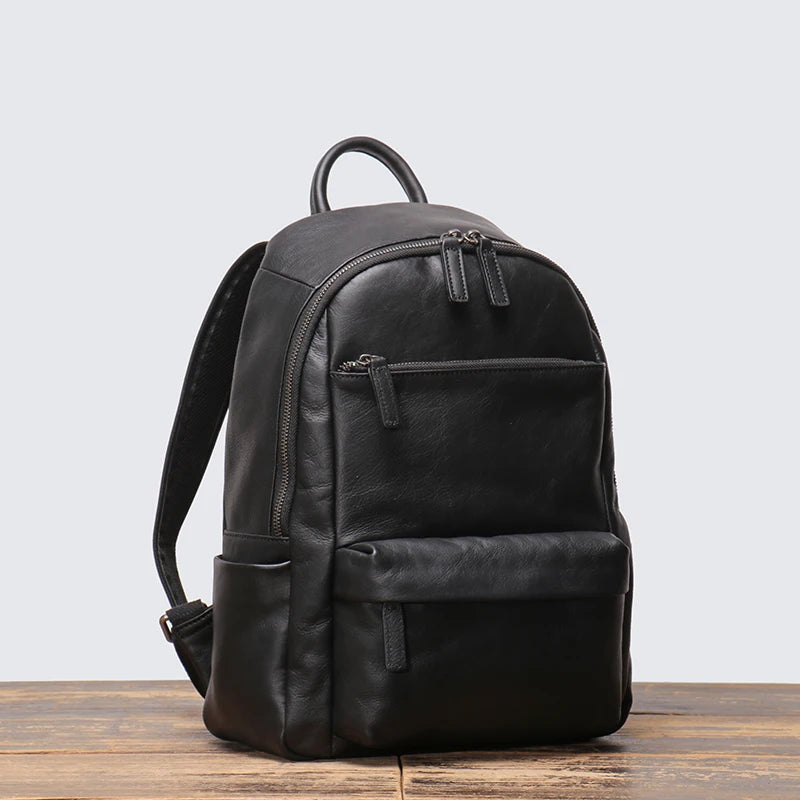 Zaino Uomo in Cuoio Vintage LeathFocus – Classico, Fatto a Mano, per Scuola e Tempo Libero