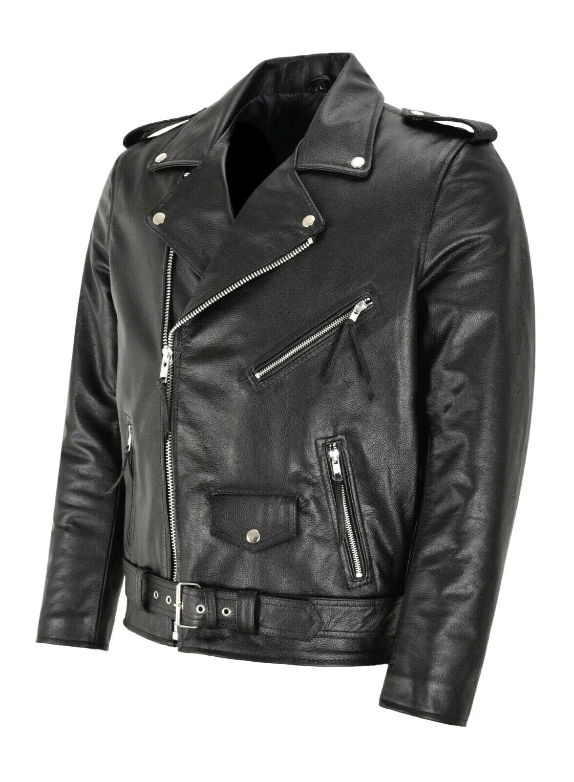 Giacca da Uomo in Vera Pelle – Stile Biker Classico e Robusto | JaquetPro