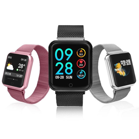 Relógio Smartwatch P68 Inteligente /  Monitor De Pressão Arterial Frequência Cardíaca Impermeável Iphone Android Saúde
