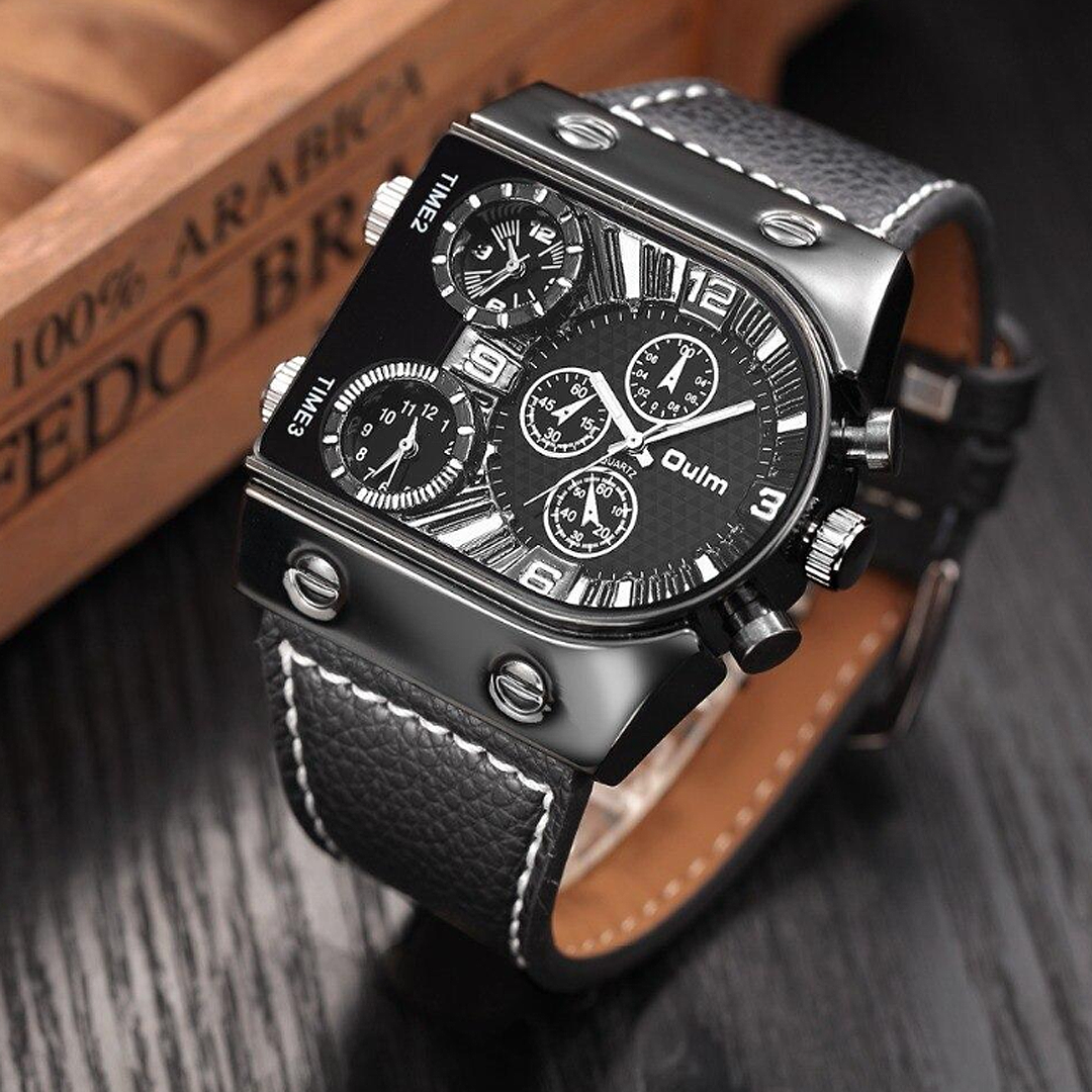 Relógio Masculino Three Time Zone