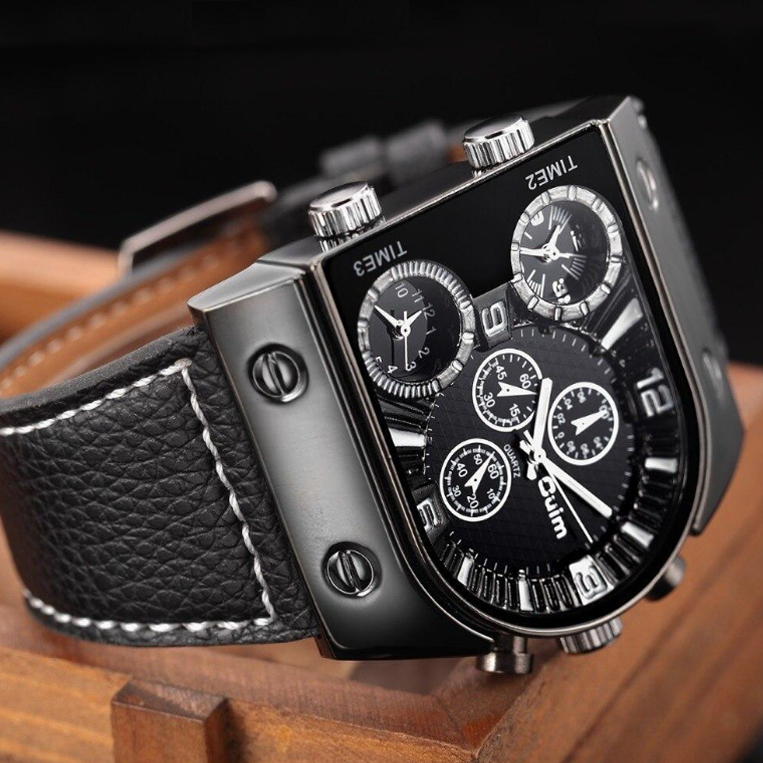 Relógio Masculino Three Time Zone