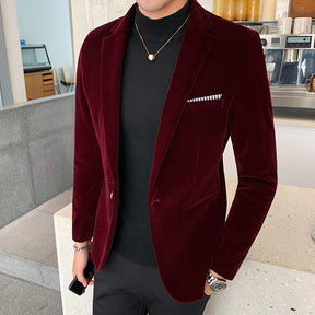 Blazer de Veludo Slim