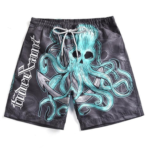 Shorts de Praia Impressão 3D