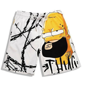 Shorts de Praia Impressão 3D