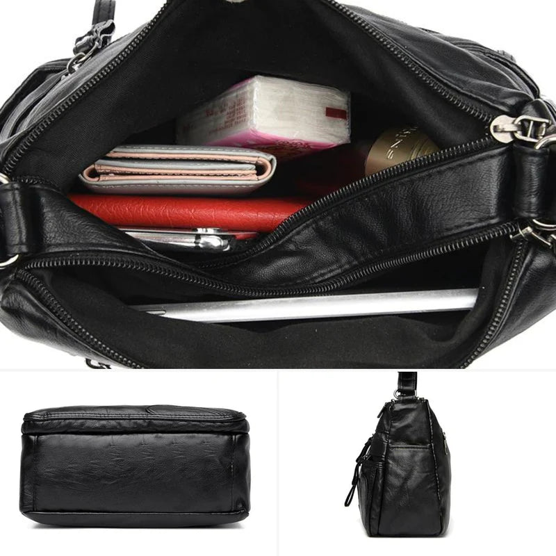 Women's Genuine Leather Crossbody Bag - Stephan Ferrera