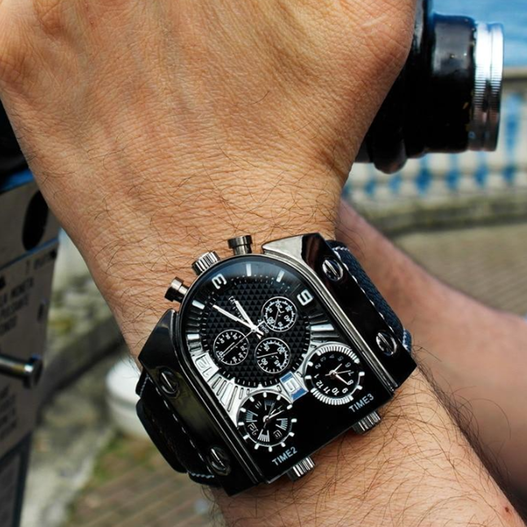 Relógio Masculino Three Time Zone