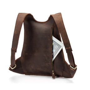 Luufan Crazy Horse Leather Fanny Backpack – Design Unico e Versatile