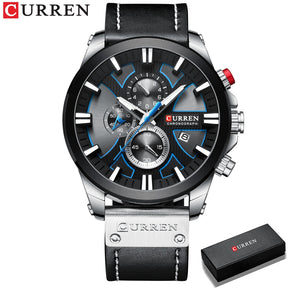 Relógio Curren Sport Pulseira De Couro