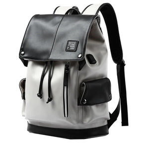 High-Quality Men's Leather Backpack with USB Charging – Waterproof, Large Capacity for 15.6-Inch Laptop