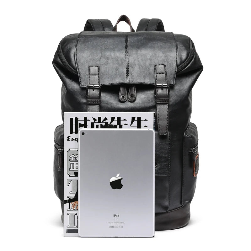 Zaino Uomo Antifurto in Cuoio – Grande Capacità per Laptop e Viaggi d’Affari