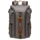 Men's Vintage Leather and Waxed Canvas Backpack – Fits 16-Inch Laptop, Travel and School Backpack