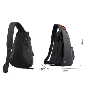 Men's Waterproof Leather Backpack with USB Port – Large Capacity for Laptop, Business, and Travel