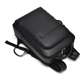 Men's Executive Leather Backpack with USB Charging – Elegant and Functional for Laptops and Business Travel