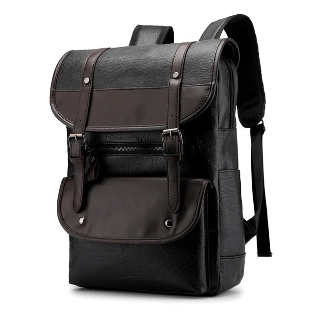 Zaino Vintage in Vera Pelle per Laptop – Grande Capacità, Impermeabile e Multifunzionale per Scuola e Viaggio