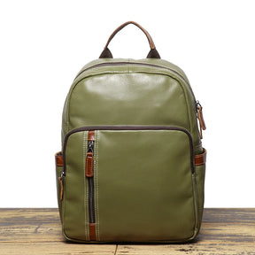 Men's Genuine Leather Backpack for Travel and School – 15" Laptop Compartment