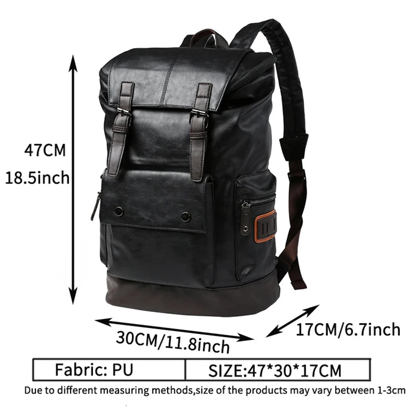 Zaino Uomo Antifurto in Cuoio – Grande Capacità per Laptop e Viaggi d’Affari