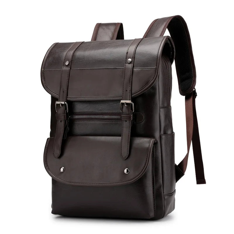 Zaino Vintage in Vera Pelle per Laptop – Grande Capacità, Impermeabile e Multifunzionale per Scuola e Viaggio