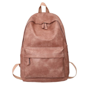 Unisex Synthetic Leather Backpack – Large Capacity for Laptop, School, and Travel