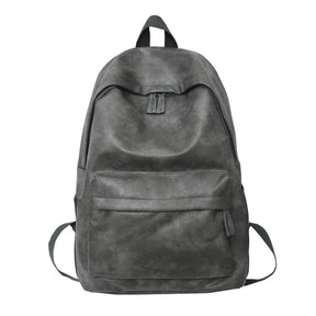 Unisex Synthetic Leather Backpack – Large Capacity for Laptop, School, and Travel