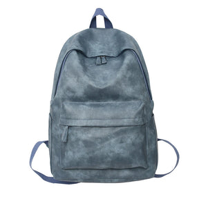 Unisex Synthetic Leather Backpack – Large Capacity for Laptop, School, and Travel