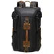 Men's Vintage Leather and Waxed Canvas Backpack – Fits 16-Inch Laptop, Travel and School Backpack