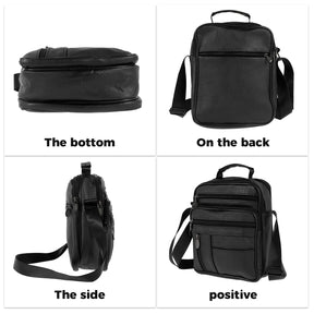 Men's Leather Crossbody Bag – Small, High Capacity, Business and Casual