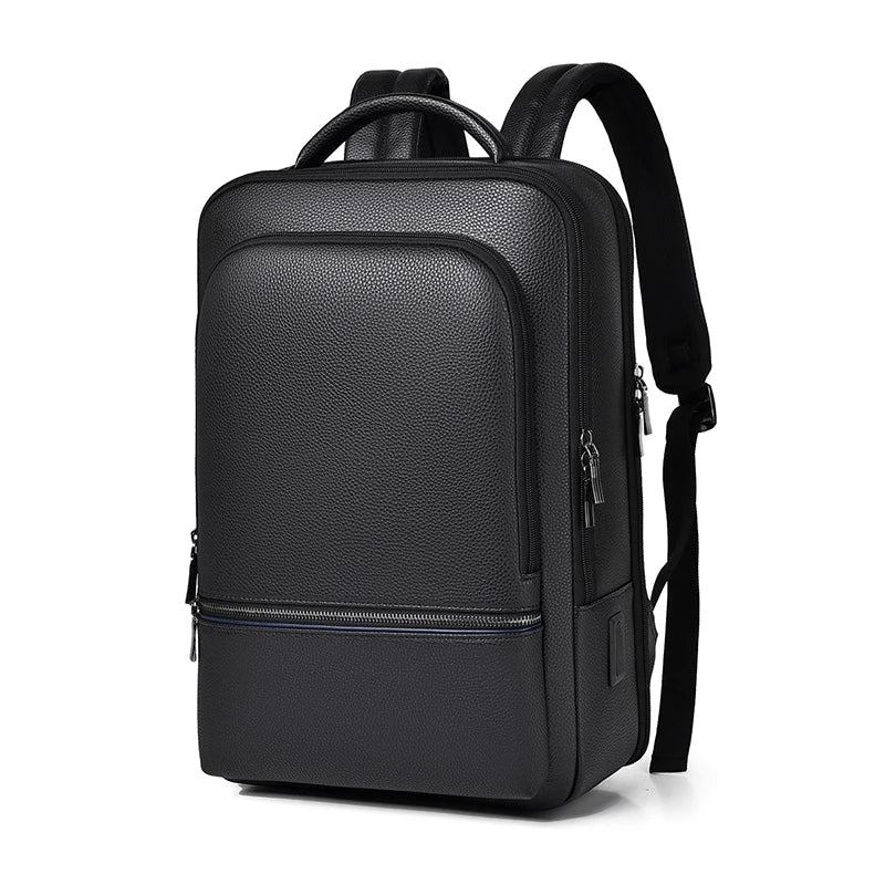 Zaino Uomo in Pelle con Porta USB – Elegante e Funzionale per Ufficio, Viaggi e Laptop