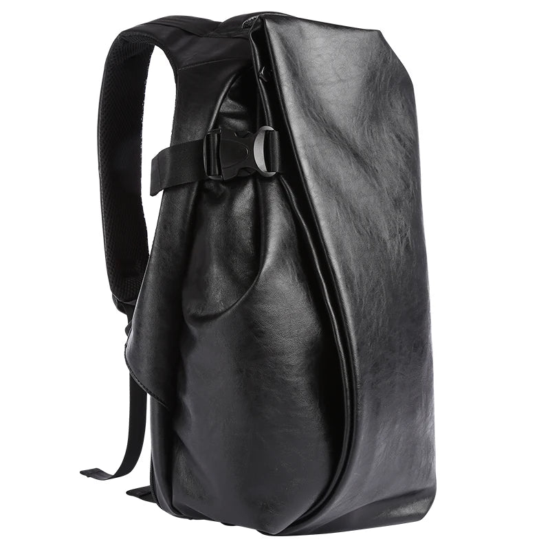 Men's Leather Laptop Backpack (15.6-inch) with USB Charging – Waterproof, Anti-Theft, and Travel-Friendly