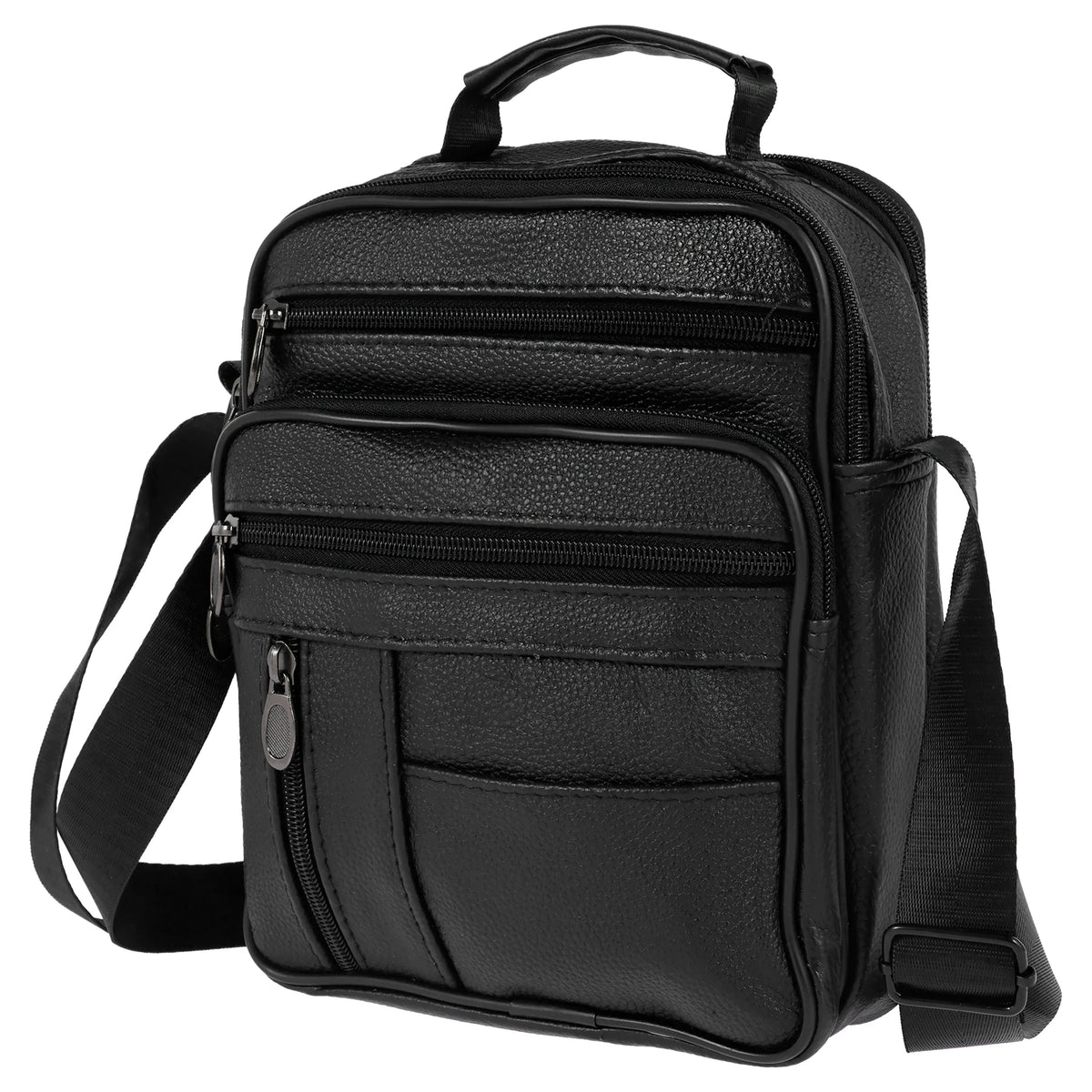 Men's Leather Crossbody Bag – Small, High Capacity, Business and Casual