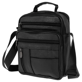 Men's Leather Crossbody Bag – Small, High Capacity, Business and Casual
