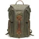 Men's Vintage Leather and Waxed Canvas Backpack – Fits 16-Inch Laptop, Travel and School Backpack