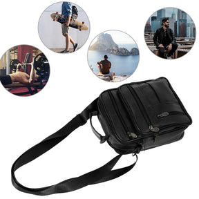 Men's Leather Crossbody Bag – Small, High Capacity, Business and Casual