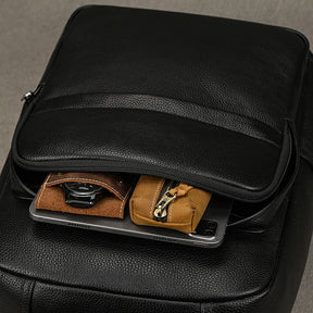 Zaino Uomo in Vera Pelle Impermeabile per Laptop 15,6" – Moda, Viaggi e Scuola