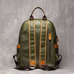 Men's Genuine Leather Backpack for Travel and School – 15" Laptop Compartment