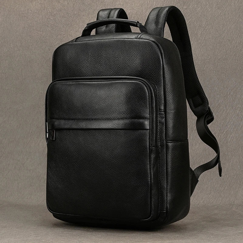 Zaino Uomo in Vera Pelle Impermeabile per Laptop 15,6" – Moda, Viaggi e Scuola