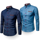 Kit 02 Camisas Jeans Social - JRF