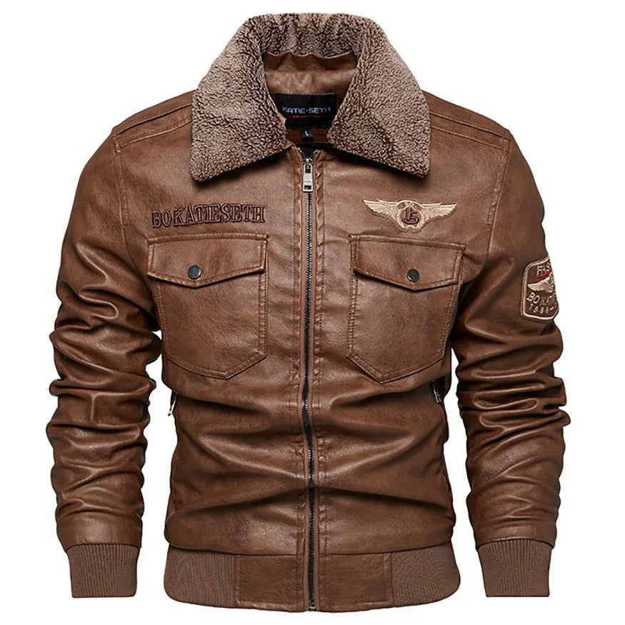 Forza e Stile in una Giacca da Uomo in Vera Pelle – Thompson Baker