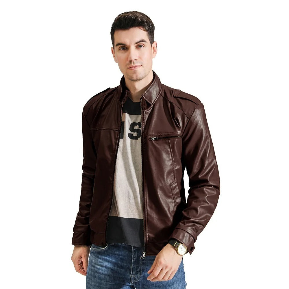 Giacca da Uomo in Vera Pelle – Slim Fit Elegante e di Alta Qualità