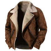 Giacca Invernale da Uomo in Tessuto con Fodera in Pelliccia – QuietMen Premium | Calore ed Eleganza Verde Militare