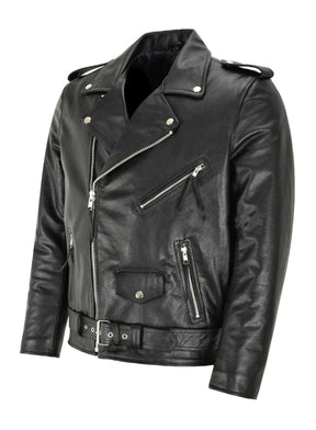 Giacca da Uomo in Vera Pelle – Stile Biker Classico e Robusto | JaquetPro