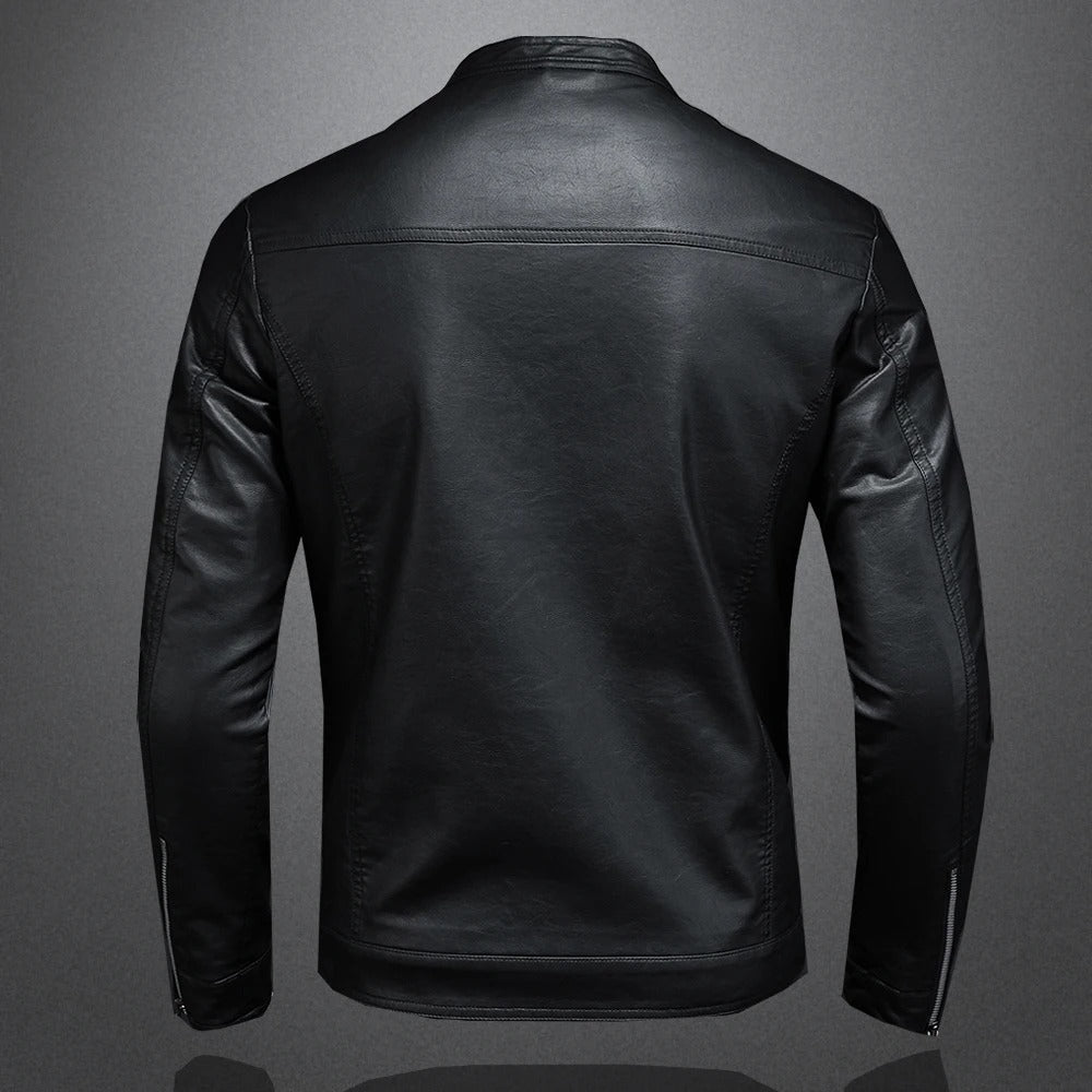 Giacca in Vera Pelle da Uomo – Jack Premium | Stile Moderno e Taglio Slim Nero