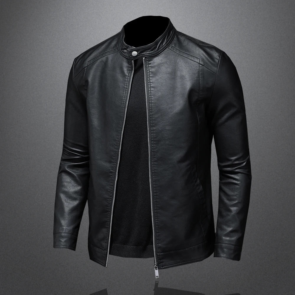 Giacca in Vera Pelle da Uomo – Jack Premium | Stile Moderno e Taglio Slim Nero