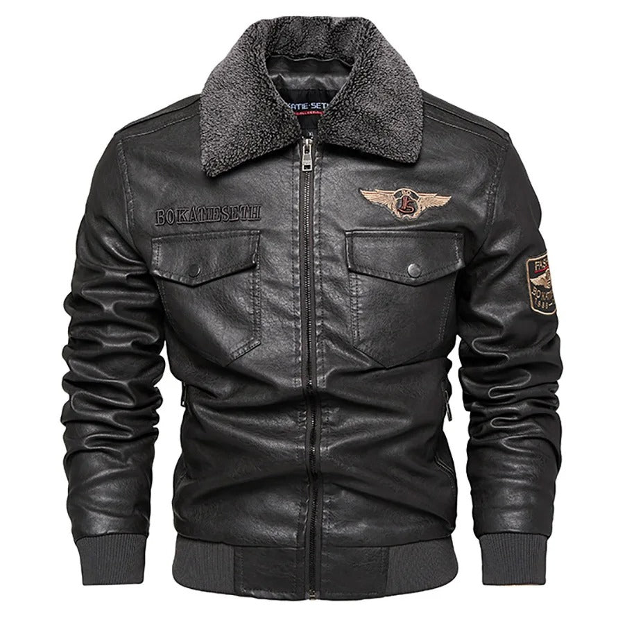 Forza e Stile in una Giacca da Uomo in Vera Pelle – Thompson Baker