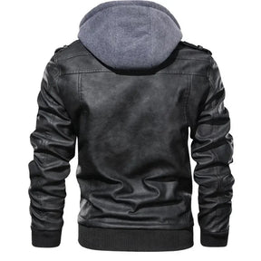 Giacca in Vera Pelle da Uomo – MotorJack Premium | Stile Motociclista Moderno in Nero