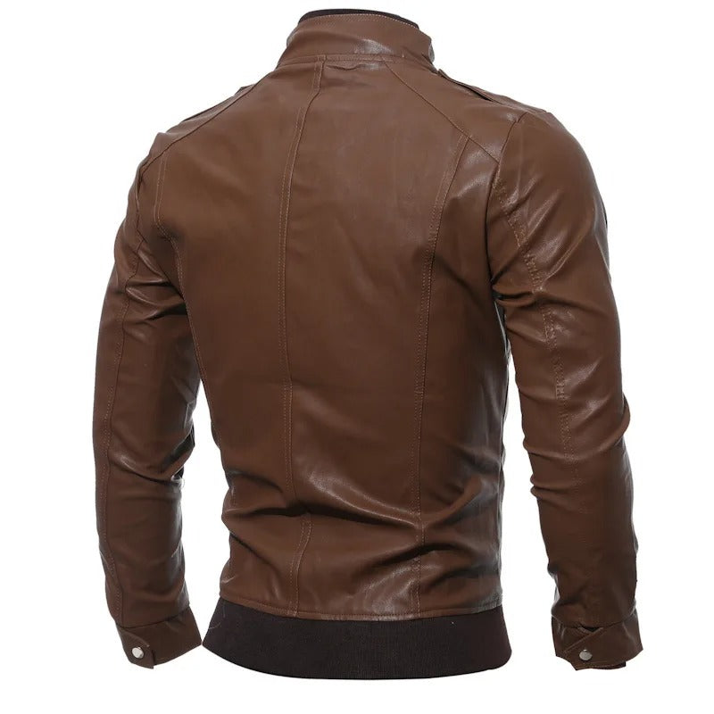 Giacca da Uomo in Vera Pelle – Slim Fit Elegante e di Alta Qualità