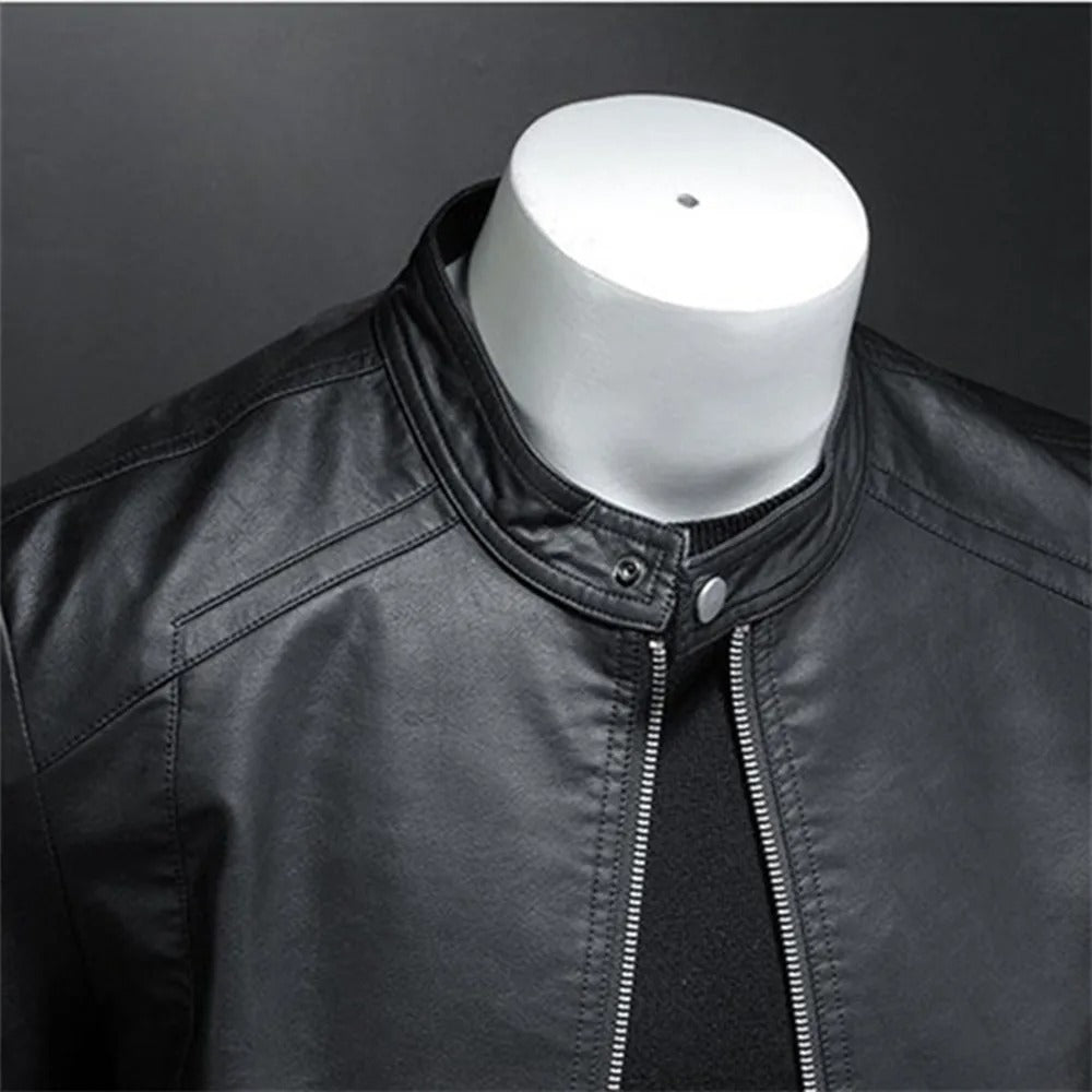 Giacca in Vera Pelle da Uomo – Jack Premium | Stile Moderno e Taglio Slim Nero