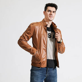 Giacca da Uomo in Vera Pelle – Slim Fit Elegante e di Alta Qualità
