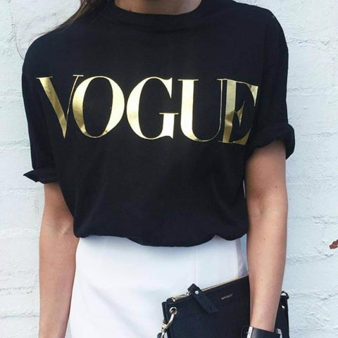 Camiseta Feminina Vogue - Manga Curta
